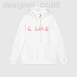 Kvinnors hoodies tröjor designer 2023 Autumn/Winter New Cel Gradient Letter Printing Men's and Os Loose Pullover Hooded Hoodie tröja RBBN