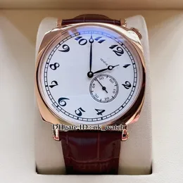 New Historiques 40mm White Dial Automatic Men's Watch 82035/000R-9359 Rose Gold Case 40mm Gents Fashion Sport Watches Brown Leather Strap