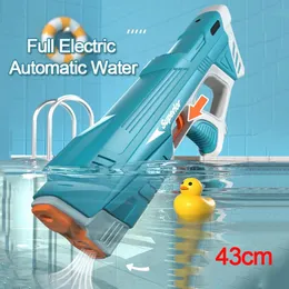 Gun Toys Full Electric Continuous Firing Water Gun Summer Kids Toy High-pressure Water Toys Gun Fully Automatic Water Absorption Toys 230807