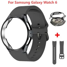 Gehäuse + Originalarmband für Samsung Galaxy Watch 6 5 40 mm 44 mm Sportarmband Armband Galaxy Watch 6 Classic 47 mm 43 mm 5 Pro 45 mm