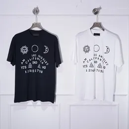 Erkek t Shirts Kadın Gömlek Tasarımcıları Yıldızlar ve Ay Baskı Erkekler Günlük Kısa Kollu Sokak Tasarımcı Top