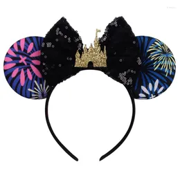Hair Accessories Classical 2023 Valentine Festival Girls Sequins Mouse Ear Hairband High-quality Party Cosplay Headband Snowflake Winter