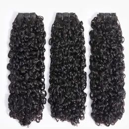 Кружев 10A маленькие спирали вьющиеся пучки бразильские необработанные необработанные кудри для волос с волосами плетения только 3B 3C 230807
