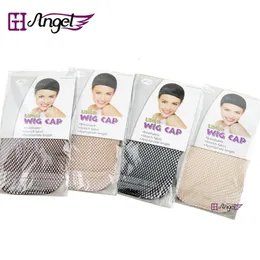 Perukkåpor Angels 12st Nylon Wig Caps för att göra Wig Weaving Hair Weft High Stretchable Elastic Hairnet Snood Mesh Glueless Wig Caps 230808