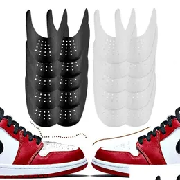靴部品のアクセサリー10ペアバスケットボールスニーカー用のペア折りたたみプロテクターフォールドSトーキャップ保護ストレッチャードロップ卸売配達