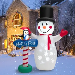 6 ft Şişirilebilir Kardan Adam Penguen Guidepost Noel dekorasyonu kar tanesi