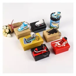 Shoe Parts Accessories Fashion Designer Stereo Sneakers Keychain 3D Mini Basketball Shoes Key Chain Men Women Kids Ring Bag Pendant Birth