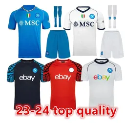 23/24 Napoli Soccer Jerseys Maglia Neapol Football Shirt H.lozano Kvaratskhelia Simeone Ssc Napoli Maillots de Foot Maradona Osimhen Elmas Fan Player