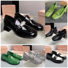 Glitzer-Lack-Loafer-Sandale, Designer-Damen-Leder-Münze, Vintage-Effekt, Freizeitschuhe, Leder, Komfort, Party, Hochzeitskleid, Büro, Loafer-Schuh