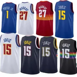 Denver''Nuggets''Denvers Nugget 15 Jokic Basquete Jerseys Jamal Murray Michael Porter Aaron Gordon Caldwell Papa Zeke Nnaji Jeff Green City Jersey