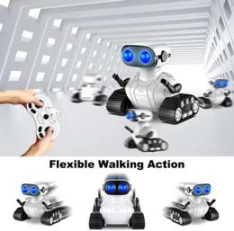 ElectricRC Animals 24G Mini RC Robot Muzyka LED LED Inteligentne roboty zdalne Zabawne zabawki Crawler Walking For Children 230807