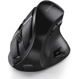 Möss Bluetooth Vertical Wireless Mouse för surfplatta Laptop Notebok Laddningsbar USB -ergonomi Höger hand 230808