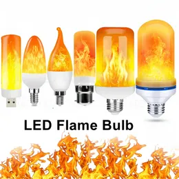 Other Home Garden USB E14 E27 B22 Led Simulated Flame Bulbs 9W AC85265V Luces Electronic Accessories Lamp light Effect Lampada 230807