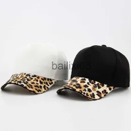 قبعات الكرة Cntang Women Leopard Print Baseball Cap Fashion Hip Hop Caps Discaled Designer Brand Female Hat Snapbk for Women's Girls Gorras J230807