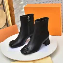 Designer Boots Woman Ankle Booties Winter Luis Heel Boot Martin Leather Platform Letter Vuttonity Blonde Shoes DFHDFG