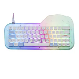 60 % Tastatur, süßer Hund, RGB-Hintergrundbeleuchtung, Tastatur, 64 Tasten, über programmierbares mechanisches Kit, Hot-Swap-Sockel, Acryl-Makro-Tastatur, HKD230808