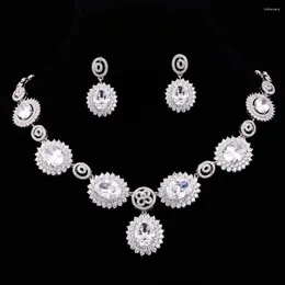 Necklace Earrings Set Arrival Cloud Cubic Zirconia Wedding Jewelry For Women Drop Engagement Girlfriend Gift CZL-6076