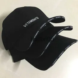 قبعات الكرة Vetements Caps Caps عالية الجودة من القطن الرجال النساء التطريز VTM قبعة الأزياء blk التزلج j230807