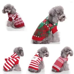 Vestuário para cães Pet Natal Férias Camisola Inverno Malhas Roupas Quentes Para Cachorrinho Gatinho Gatos Casaco Clássico Tricô Crochê