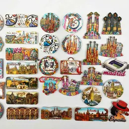 Fridge Magnets Spanish fridge magnets Toledo Granada Madrid Sevilla Barcelona Girona Espana tourism souvenir UV magnetic refrigerator stickers 230808