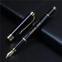 Fountain Pens Exquisite Pen customized engraving text Office Roller 05mm Black ink school student stationery gift pen 230807