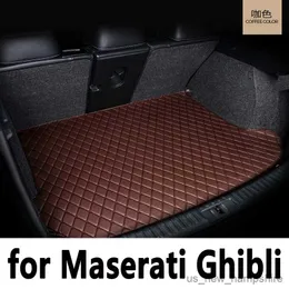 トランクマットティカルバガシモービルUNTUK MASERATI GHIBLI 2014 2015 2016 2017 2018 2019 Penutup AksesoriインテリアKarpet Liner Kargo R230808