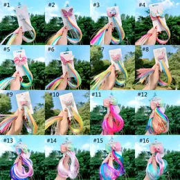 16 Styles Extensions Wig Barrette for Kids Girls Ponytails hairclips Unicorn Head Bows Clips Bobby Pins Hairpin Accessories M2042ZZ