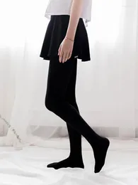 Femmes chaussettes sur le genou bas dames coton cuisse haute filles chaud 80cm Super Long Sexy Medias couleur unie noir