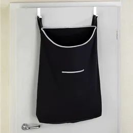 Laundry Bags Space Saving Over the Door Hamper Bathroom Wall Hanging Bag Large Zipper Basket for Dirty Clothes 230808