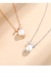 Kedjor Foyuan Silver Color Pearl Series Necklace Ins Style Design Sense Zodiac Neck smycken för kvinnor