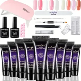 20PCS Gel Extension Nail Kit 15ml 9 Colori Gel Per Unghie Con Mini Mouse Macchina Per Terapia Della Luce Smalto Per Unghie Smalto Per Unghie Unghie Finte Strumenti Fai Da Te Per Le Donne Ragazze