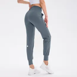 Lu Lu Lemons Yoga Ninth Women -552 Running Fiess Joggers Soft High midja Elastic Womens Jogging Pants 4 Colors S