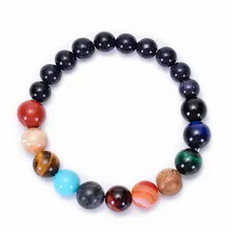 Simple Universe Galaxy Eight Planets Bracelet Blue San Starry Sky Solar System Planets Bracelet