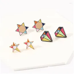 Stud Earrings Trendy Cute Cartoon Oil Drip Star Fashion Jewelry Accessories Sweet Girl Party Gifts Drop Delivery Dhgarden Dho85