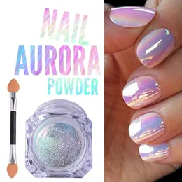 Nail Glitter Aurora Powder Mirror Effect Chrome Art Mermaid Rainbow 230808