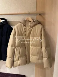 Men Downs Autumn and Winter Loro Piana Cashmere Leisure Huva Down Jacket Black Blue Khaki