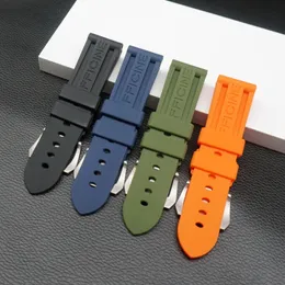 Watch Bands Top Quality 22mm 2mm Silicone Rubber Watchband Applicable For Strap Free Tools Steel Pin Buckle Accessories 230807