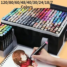Markers 120806048403024187 Color with Dual Tip for Drawing Coloring Sketch Marker Comic Design Art Lovers GY 230807