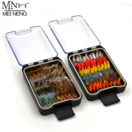 Baits Lures MNFT 405472120Pc Portable Dry Wet Flies Nymph Box Set Fly Fishing Flies Trout Grayling Panfish Lure Carp Artificial Fish Bait 230807