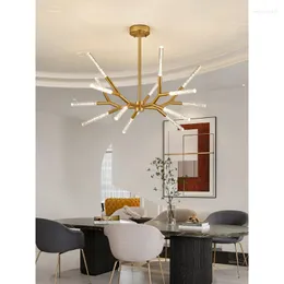 Pendant Lamps Chandeliers Lights Led Art Lamp Room Decor Clearing Crystal Column Tree Branches Designed Home Decoration Bedroom Living