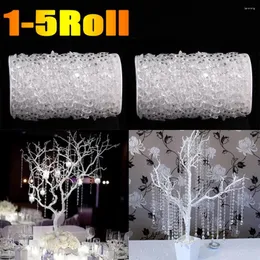 Curtain 1-5Roll Acrylic Crystal Door String Bead Elegant Exquisite Fashion Transparent Art Craft DIY Wedding Party Decortion