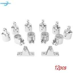 Other Sporting Goods 12PCS Boat Accessories Universal 3 Bow Bimini Top 316 Stainless Steel Marine Hardware Set Deck Hinge Jaw Slide Eye End Fitting 230807