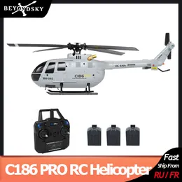 Electricrc Aircraft C186 Pro RC Helikopter 2.4G 4 Kanał 4 Śmigierze 6 Oś Elektroniczny żyroskop do stabilizacji zdalnego sterowania RC Toys 230807