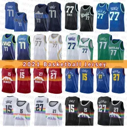 Dallas''Mavericks''Maverick Denvers Nugget Jersey 41 15 Luka Doncic Jamal Murray 2021 2022 Novo 77 27 Dirk Nowitzki Nikola Orange Jokic