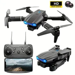 E99 Pro Drohne mit HD-Kamera, WiFi FPV HD Dual faltbarer RC Quadrocopter Höhenhaltung, ferngesteuertes Spielzeug für Anfänger Kinder Herren Geschenke drinnen und draußen