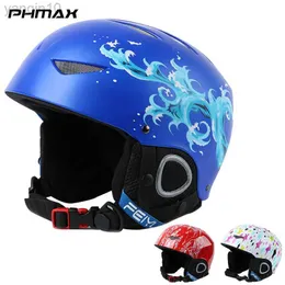 Kayak Kaskları Phmax Kids Kayak Kask Kış Boy Kızlar Açık Siber Kayak Kask Yarım Kapak Entegre Kalır Snowboard Kask HKD230808