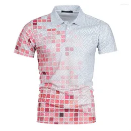 Erkek Polos Polo Gömlekler Erkek Kavur Kısa Kollu Tshirt Motosiklet Topshirts Golftennis Jersey 3D Baskı Erkek Tees Gençlik Boy Street Giyim S-6XL