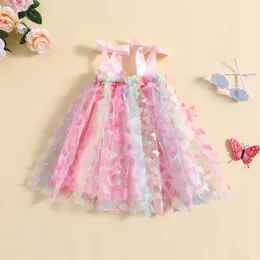 Girl's Dresses Ma baby gaun Anak bayi perempuan gaun pesta ulang pernikahan model renda kupu-kupu Tulle untuk anak balita perempuan musim panas