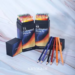 Målning Pennor ArtTrack Oil Ritning Pencil Set Lapices Colores Rainbow Crayon de Couleur Professionnel Lapiz Pencils For Artist School Supplies 230807