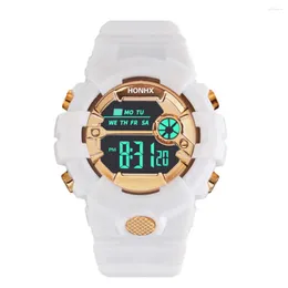 Zegarek na rękę Wodoodporne mężczyzn Boy Lcd Digital Stopwatch data guma sportowy zegarek świetlisty analogowy wielofunkcyjna najlepsza marka